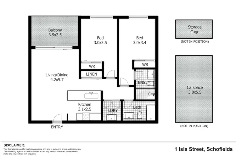 Floorplan of Homely apartment listing, Unit 510/1 Isla St, Schofields NSW 2762