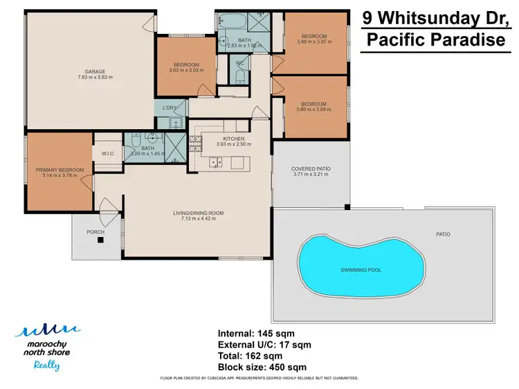 Floorplan of Homely house listing, 9 Whitsunday Dr, Pacific Paradise QLD 4564