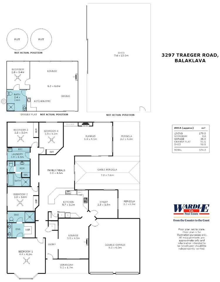 Floorplan of Homely rural property listing, 3297 Traeger Rd, Balaklava SA 5461