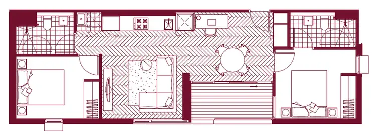 Floorplan of Homely apartment listing, 716/338 Gore Street, Fitzroy VIC 3065