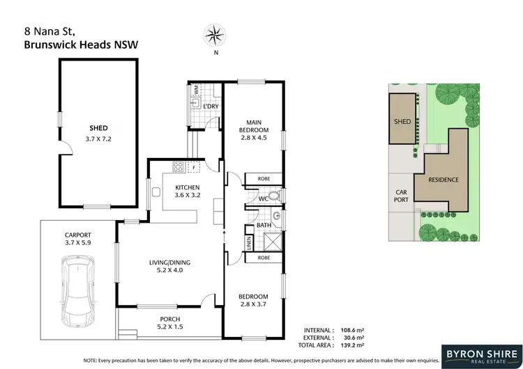 Floorplan of Homely house listing, 8 Nana Street, Brunswick Heads NSW 2483