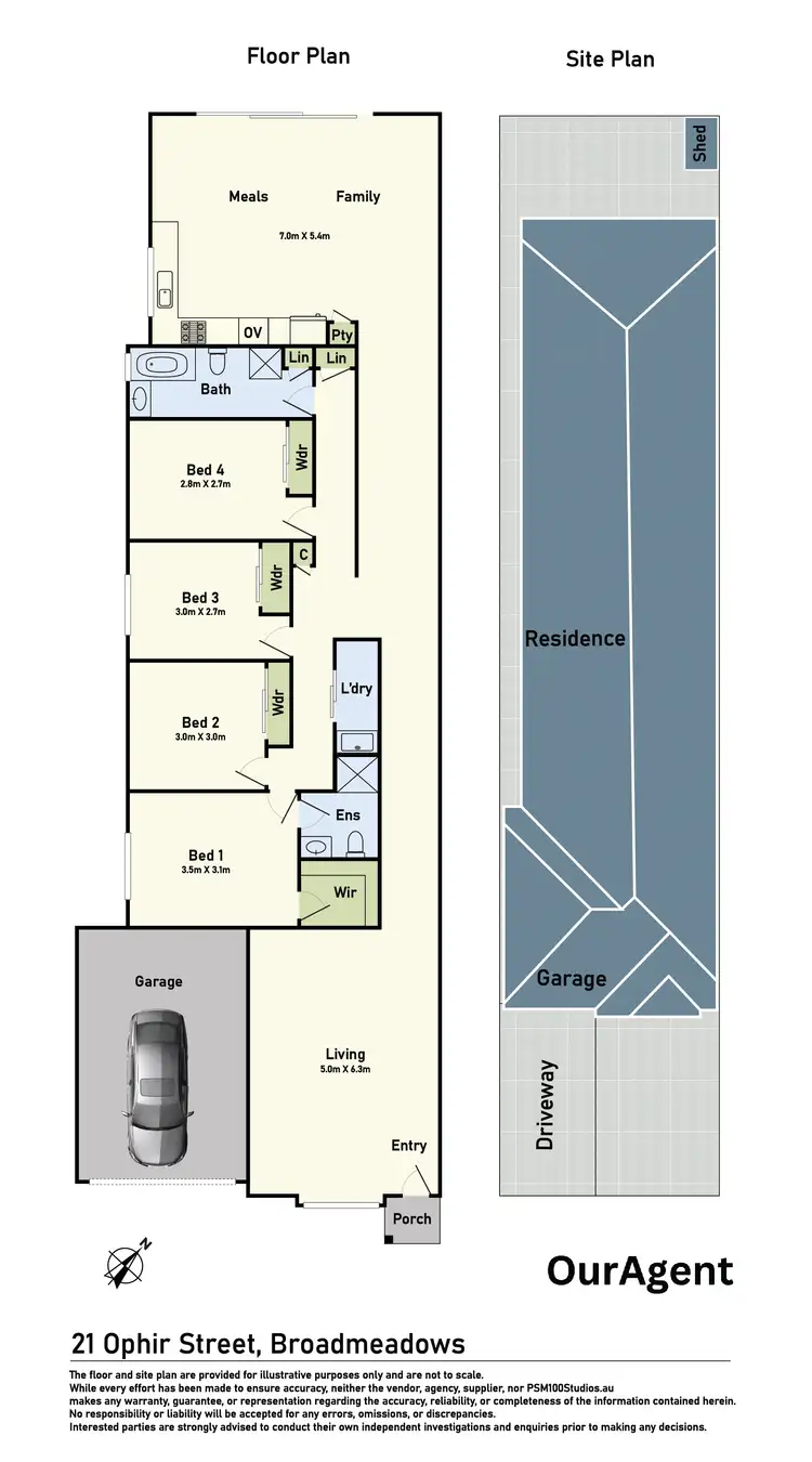 Floorplan of Homely house listing, 21 Ophir St, Broadmeadows VIC 3047