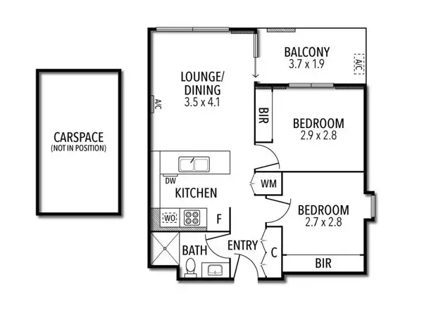 Floorplan of Homely apartment listing, 604/51 Homer Street, Moonee Ponds VIC 3039