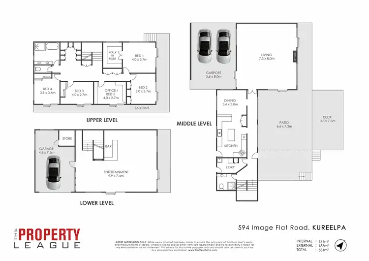 Floorplan of Homely house listing, 594 Image Flat Rd, Kureelpa QLD 4560