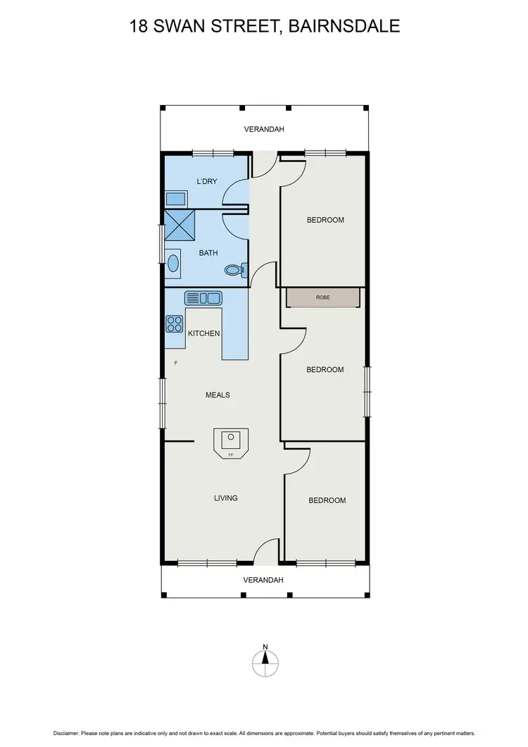 Floorplan of Homely house listing, 18 Swan St, Bairnsdale VIC 3875