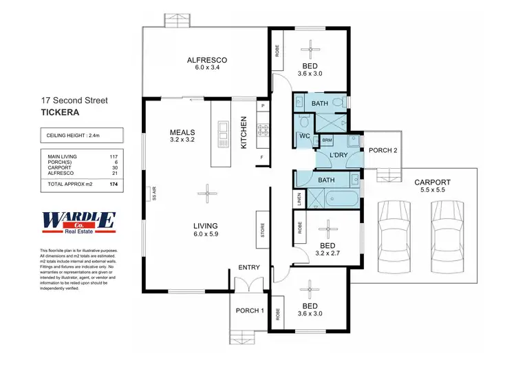 Floorplan of Homely house listing, 17 Second Street, Tickera SA 5555