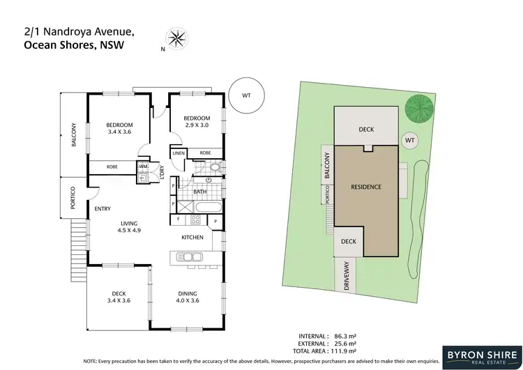 Floorplan of Homely house listing, 2/1 Nandroya Ave, Ocean Shores NSW 2483