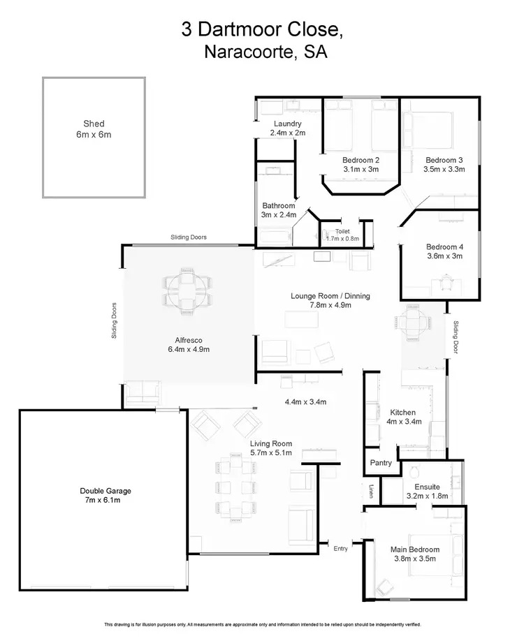 Floorplan of Homely house listing, 3 Dartmoor Cl, Naracoorte SA 5271
