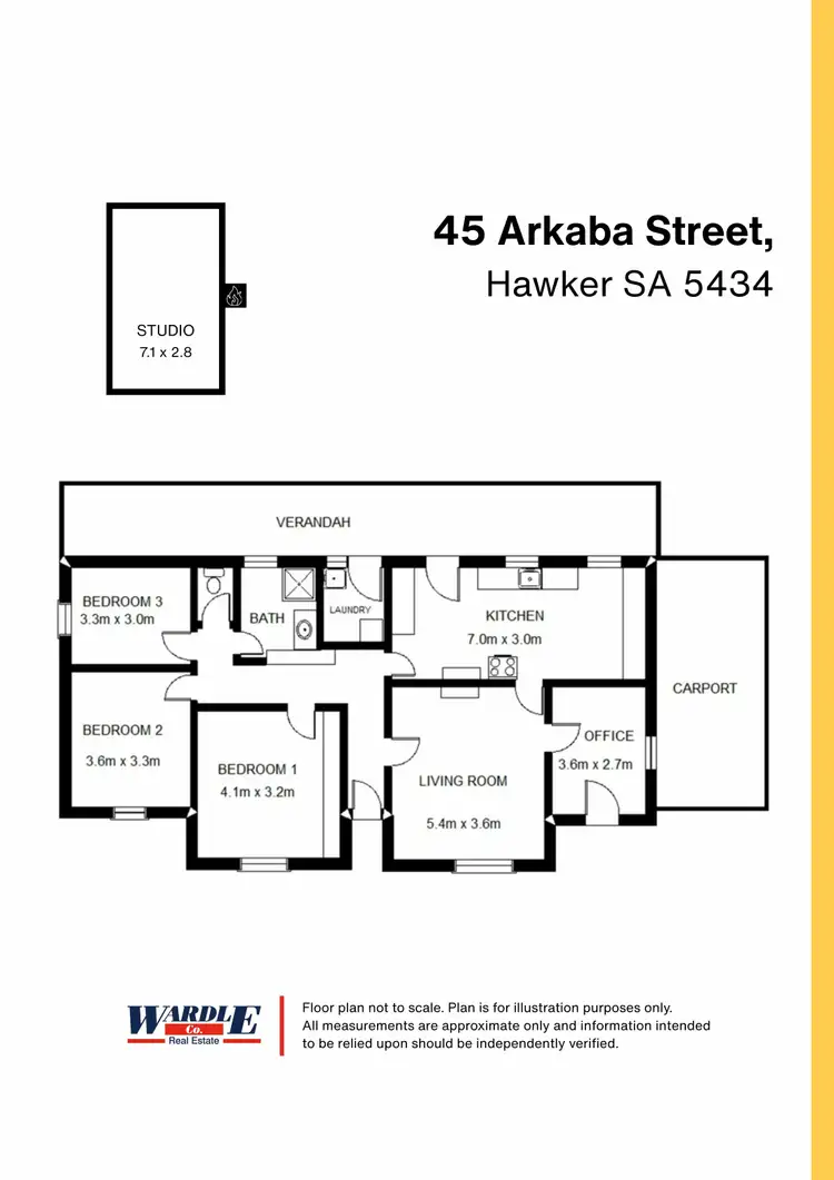 Floorplan of Homely house listing, 45 Arkaba St, Hawker SA 5434