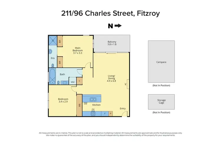 Floorplan of Homely unit listing, 211/96 Charles Street, Fitzroy VIC 3065