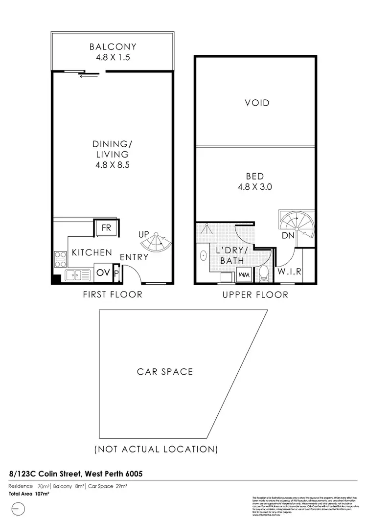 Floorplan of Homely apartment listing, 8/123C Colin St, West Perth WA 6005