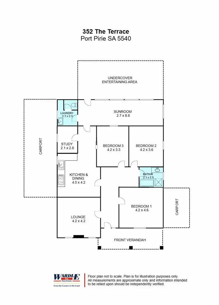 Floorplan of Homely house listing, 352 The Terrace, Port Pirie SA 5540