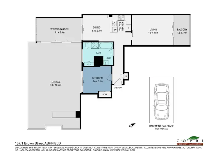 Floorplan of Homely apartment listing, Unit 137/1 Brown St, Ashfield NSW 2131