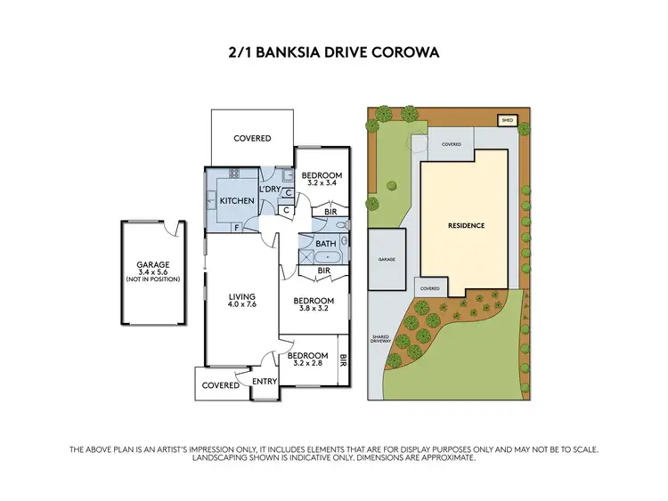 Floorplan of Homely townhouse listing, 2/1 Banksia Drive, Corowa NSW 2646