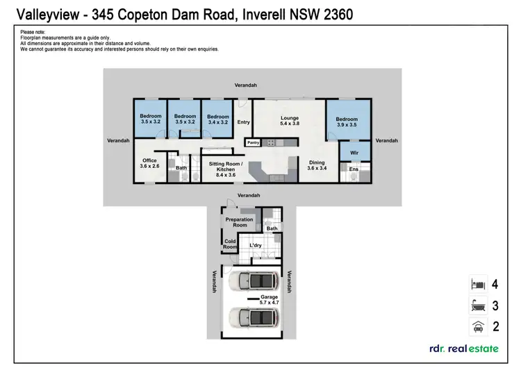 Floorplan of Homely rural property listing, 345 Copeton Dam Road, Inverell NSW 2360