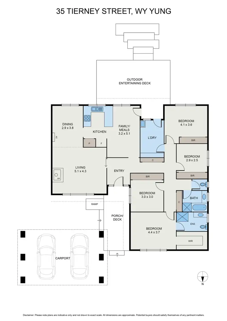 Floorplan of Homely house listing, 35 Tierney St, Wy Yung VIC 3875