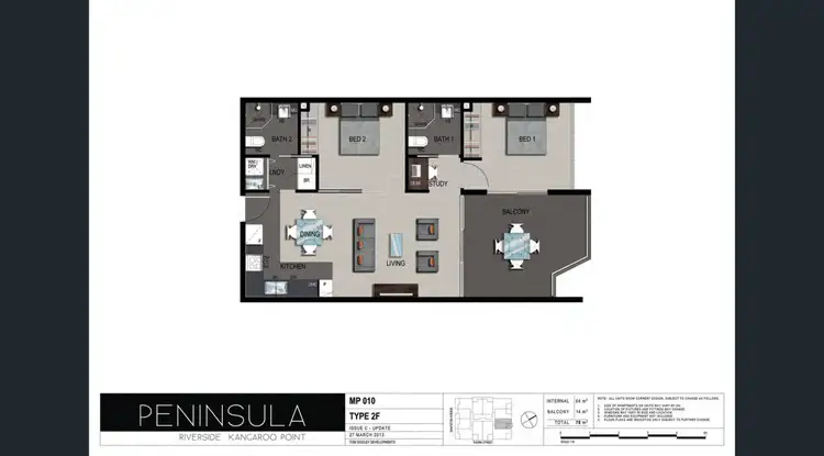 Floorplan of Homely apartment listing, 1009/18 Thorn Street, Kangaroo Point QLD 4169