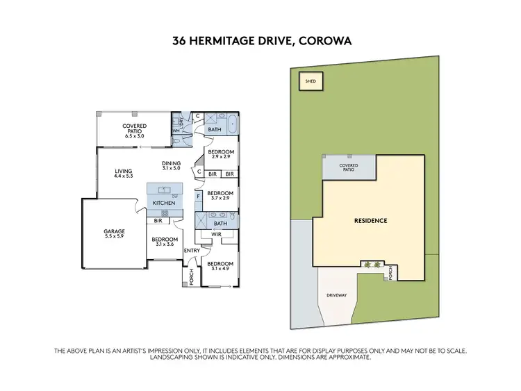 Floorplan of Homely house listing, 36 Hermitage Drive, Corowa NSW 2646