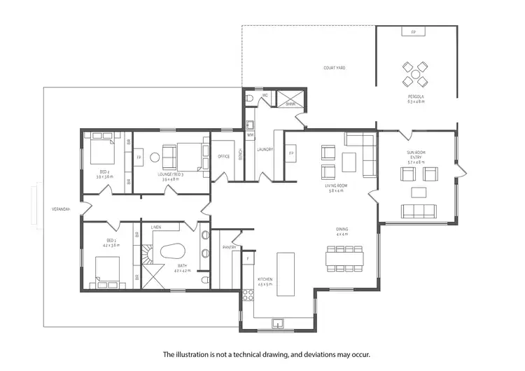 Floorplan of Homely rural property listing, 32883 Princes Hwy, Burrungule SA 5291