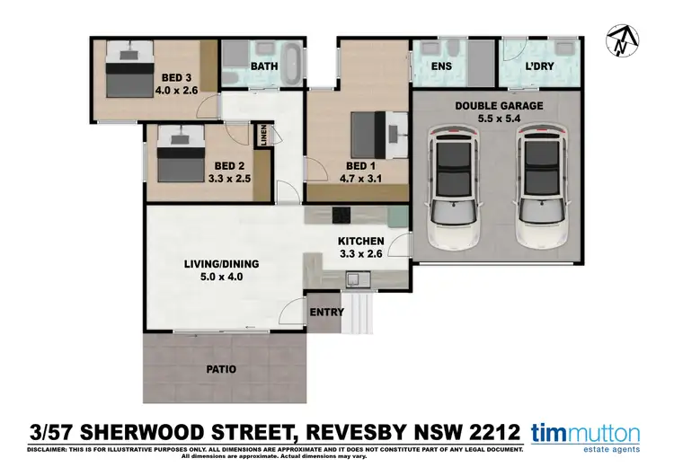Floorplan of Homely villa listing, Unit 3/57 Sherwood St, Revesby NSW 2212