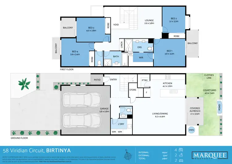 Floorplan of Homely house listing, 58 Viridian Cct, Birtinya QLD 4575