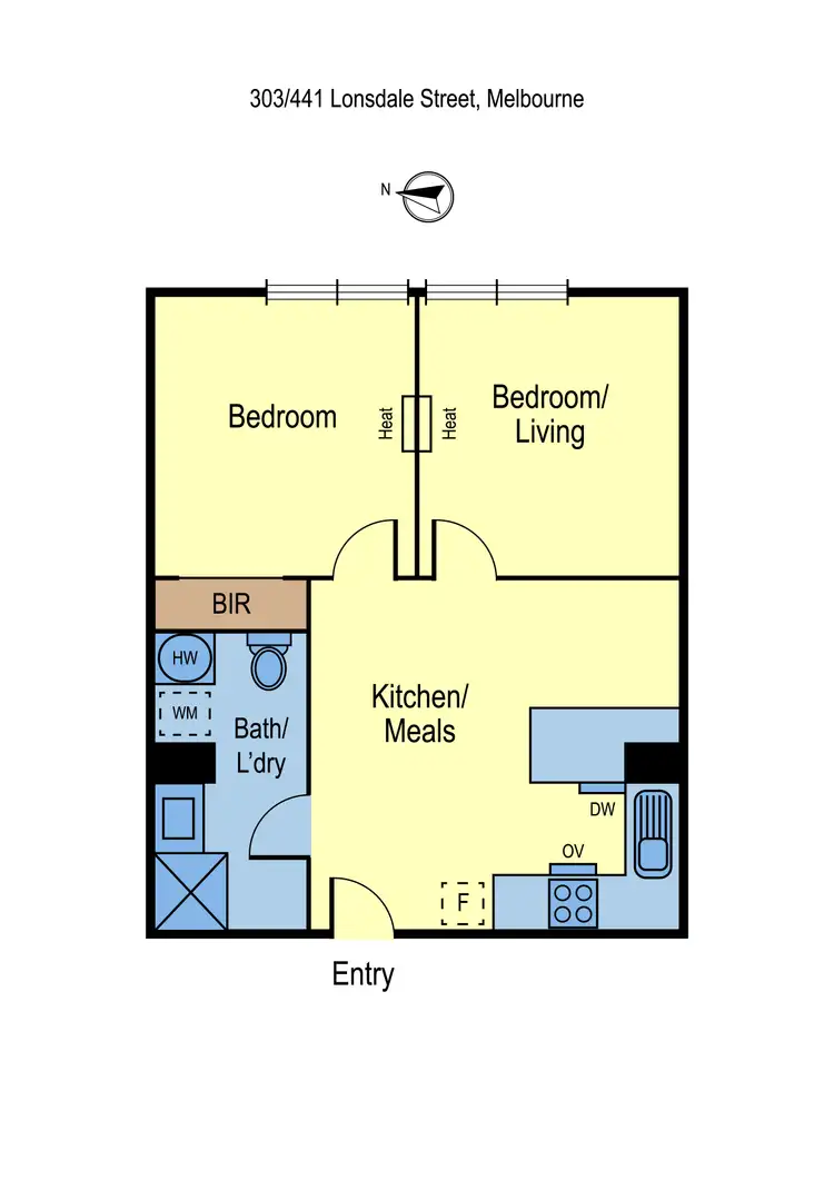 Floorplan of Homely apartment listing, Unit 303/441 Lonsdale St, Melbourne VIC 3000