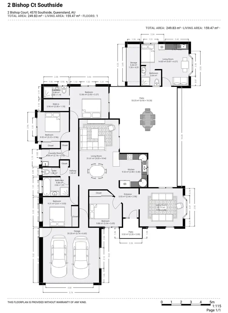 Floorplan of Homely house listing, 2 Bishop Ct, Southside QLD 4570