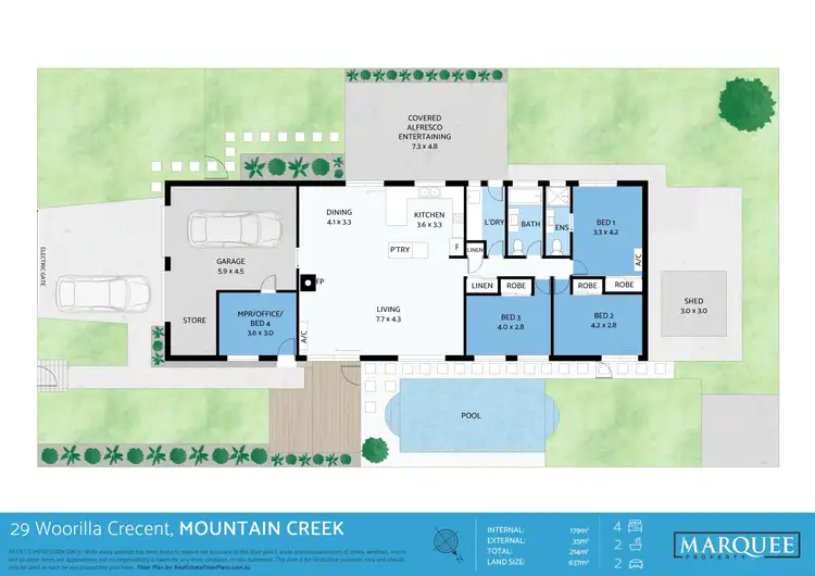 Floorplan of Homely house listing, 29 Woorilla Cres, Mountain Creek QLD 4557