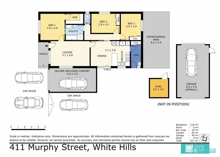 Floorplan of Homely house listing, 411 Murphy St, White Hills VIC 3550