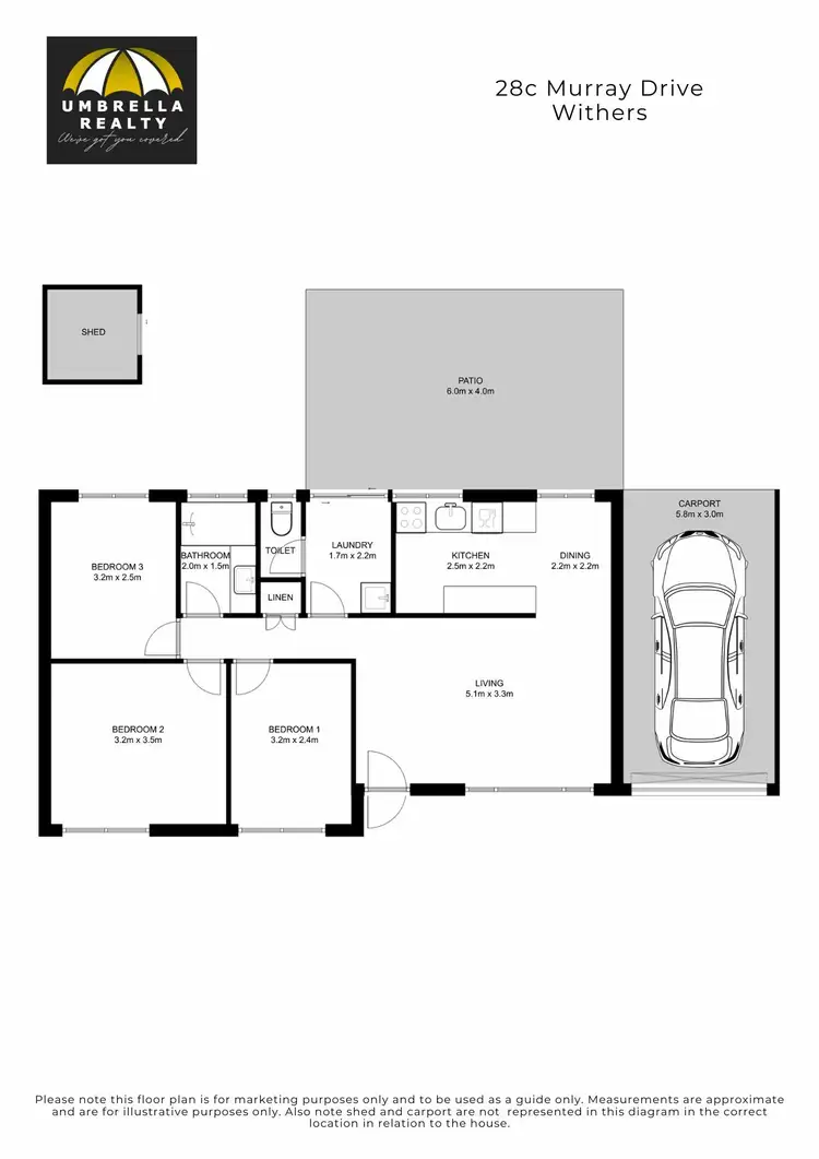 Floorplan of Homely house listing, 28C Murray Dr, Withers WA 6230
