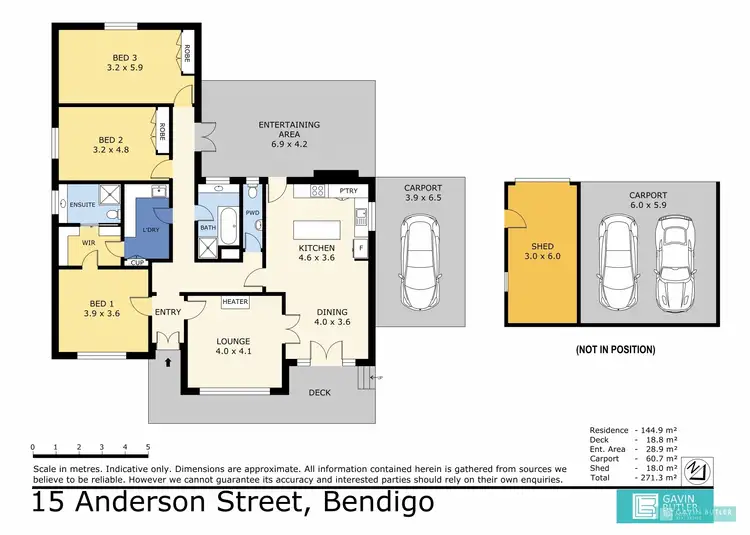 Floorplan of Homely house listing, 15 Anderson St, Bendigo VIC 3550