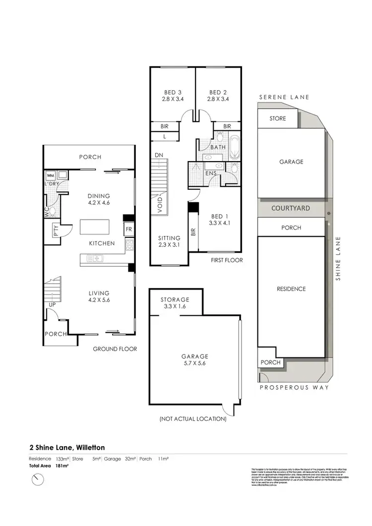 Floorplan of Homely house listing, 2 Shine Lane, Willetton WA 6155
