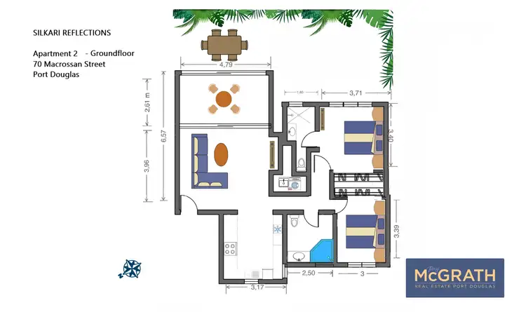 Floorplan of Homely apartment listing, Unit 2/70 Macrossan St, Port Douglas QLD 4877
