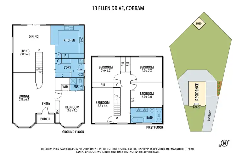 Floorplan of Homely house listing, 13 Ellen Dr, Cobram VIC 3644