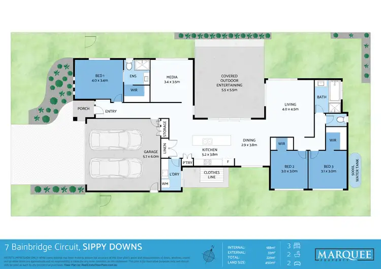 Floorplan of Homely house listing, 7 Bainbridge Cct, Sippy Downs QLD 4556