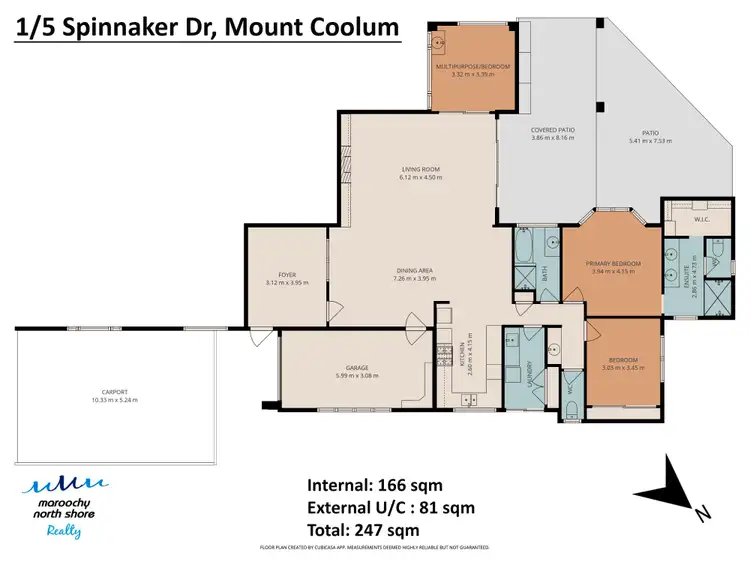 Floorplan of Homely house listing, Unit 1/5 Spinnaker Dr, Mount Coolum QLD 4573