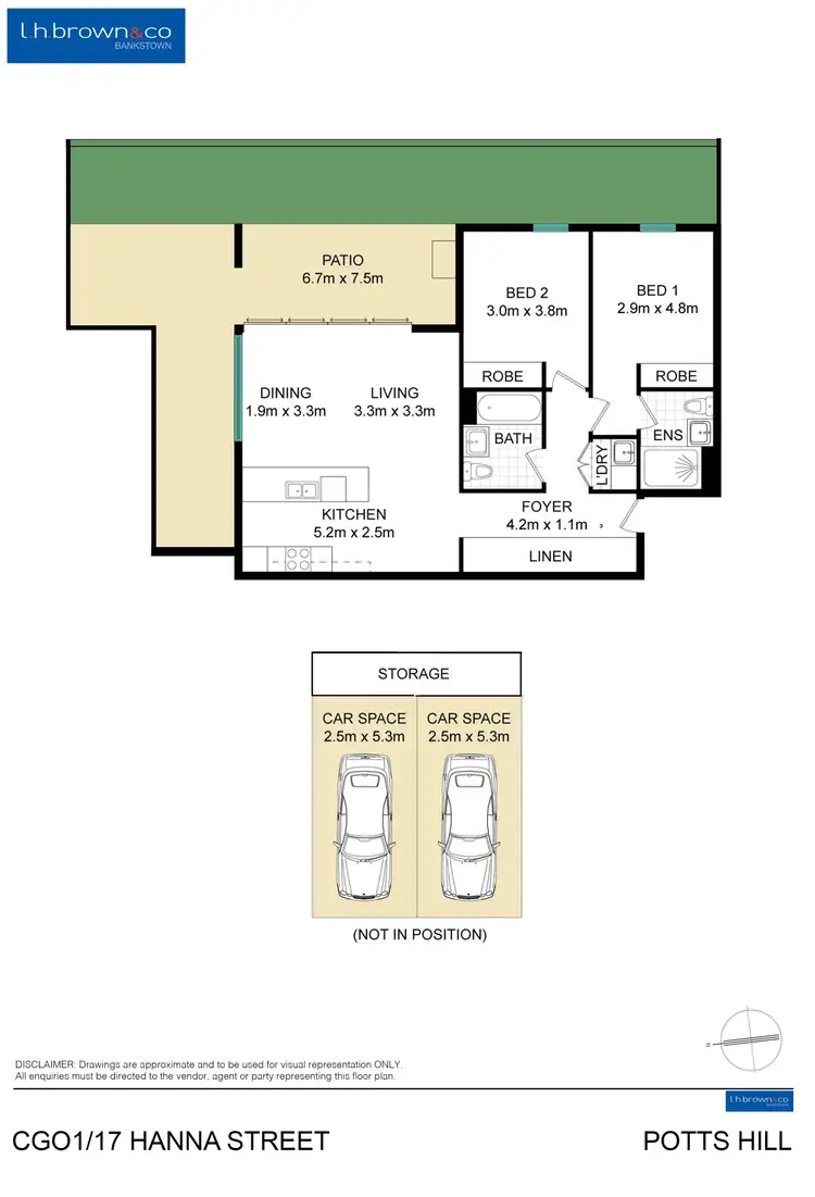Floorplan of Homely unit listing, CG01/17 Hanna Street, Potts Hill NSW 2143