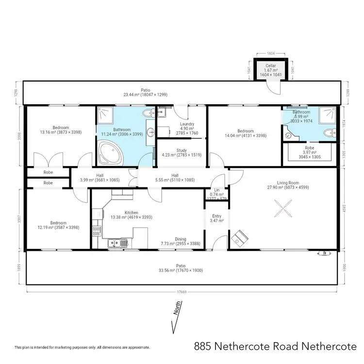 Floorplan of Homely rural property listing, 885 Nethercote Rd, Nethercote NSW 2549