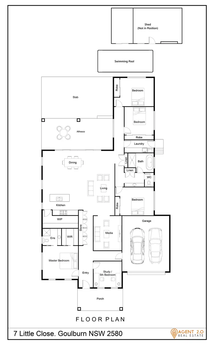 Floorplan of Homely house listing, 7 Little Close, Goulburn NSW 2580