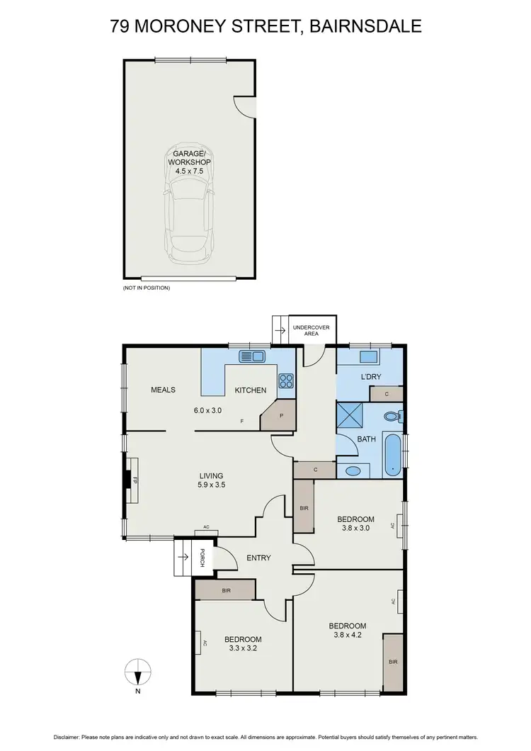 Floorplan of Homely house listing, 79 Moroney St, Bairnsdale VIC 3875