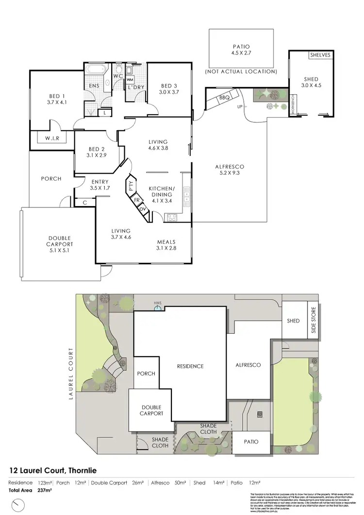 Floorplan of Homely house listing, 12 Laurel Ct, Thornlie WA 6108