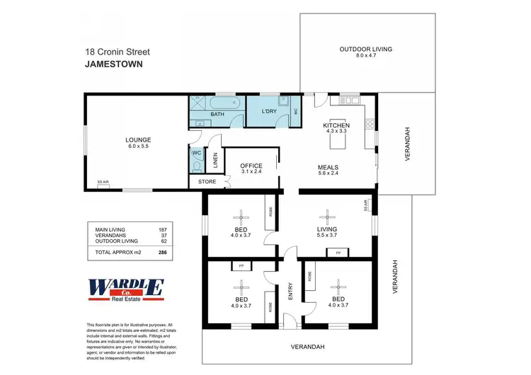 Floorplan of Homely house listing, 18 Cronin St, Jamestown SA 5491