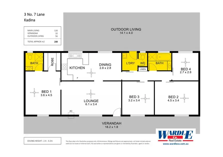 Floorplan of Homely house listing, 3 Number Seven Lane, Kadina SA 5554