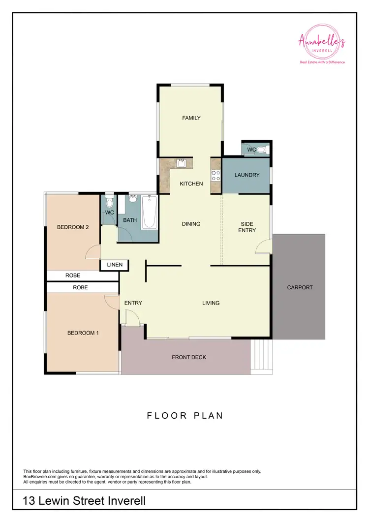 Floorplan of Homely house listing, 13 Lewin St, Inverell NSW 2360
