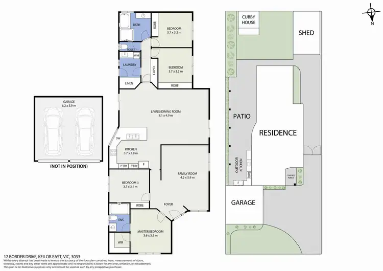 Floorplan of Homely house listing, 12 Border Drive, Keilor East VIC 3033