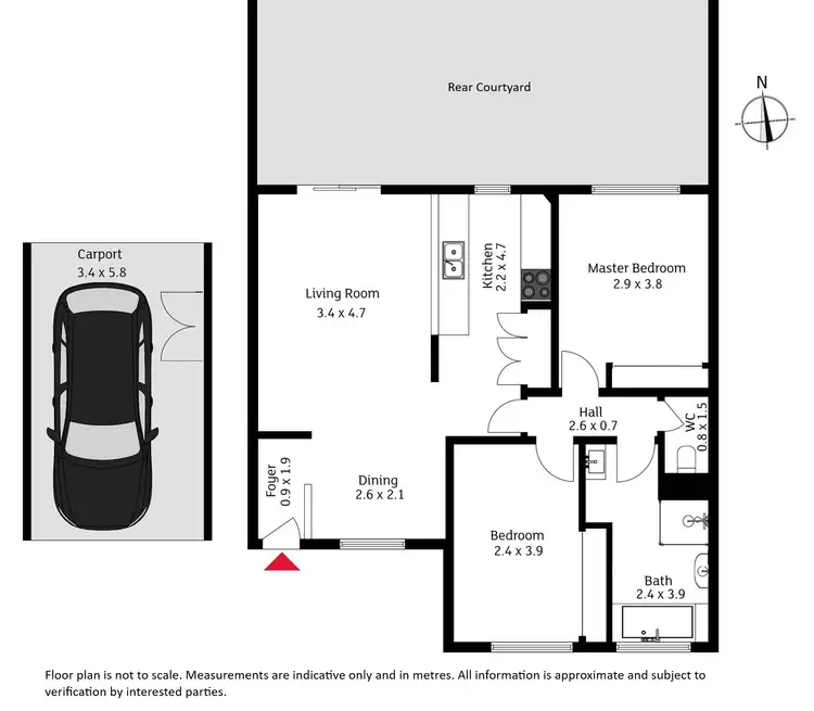 Floorplan of Homely townhouse listing, 19/181 McBryde Crescent, Wanniassa ACT 2903