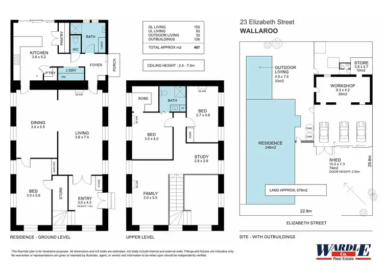 Floorplan of Homely house listing, 23 Elizabeth St, Wallaroo SA 5556