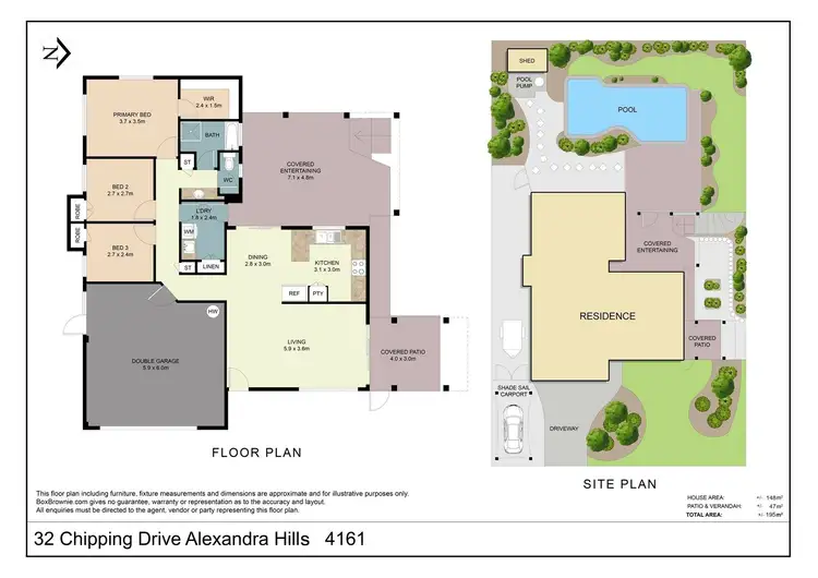 Floorplan of Homely house listing, 32 CHIPPING DRIVE, Alexandra Hills QLD 4161