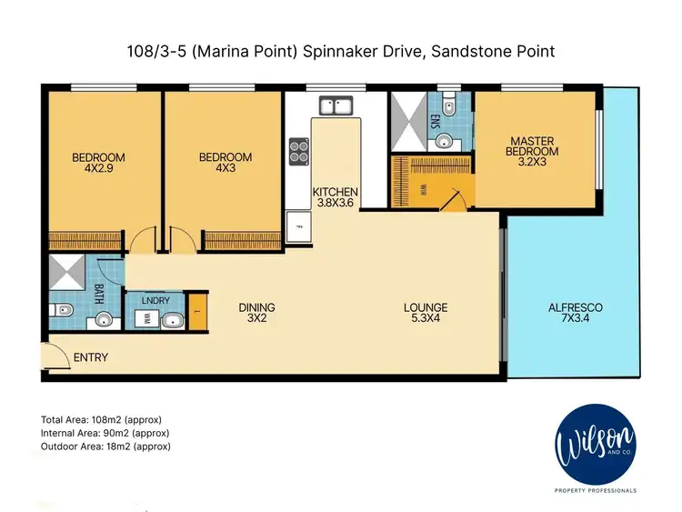 Floorplan of Homely unit listing, Unit 108/3-5 Spinnaker Dr, Sandstone Point QLD 4511