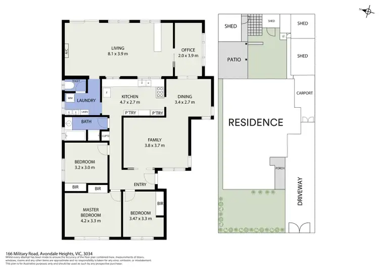 Floorplan of Homely house listing, 166 Military Road (Not On Main Road), Avondale Heights VIC 3034